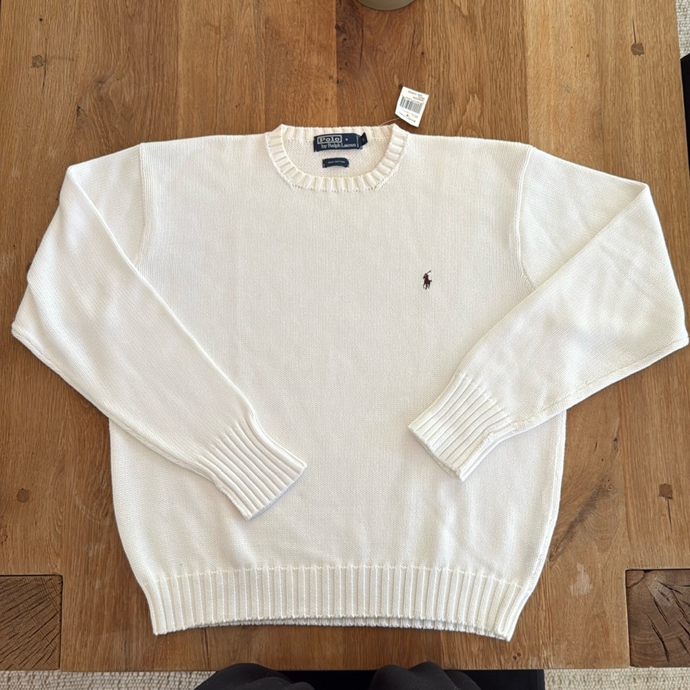 White Ralph Lauren Knit Pullover NWT - size L